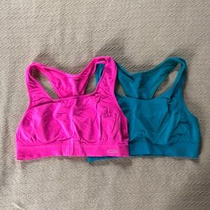 2 champion sports bras - size L